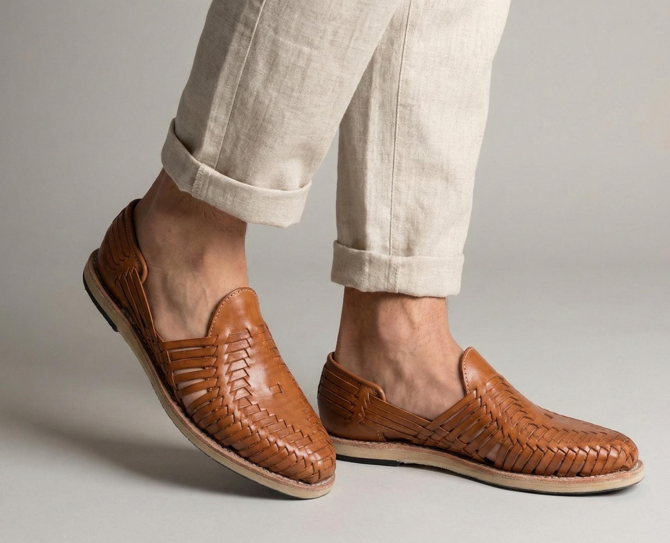 Huaraches mexicanos de punta cerrada para boda, hechos a mano por KWARACHI
