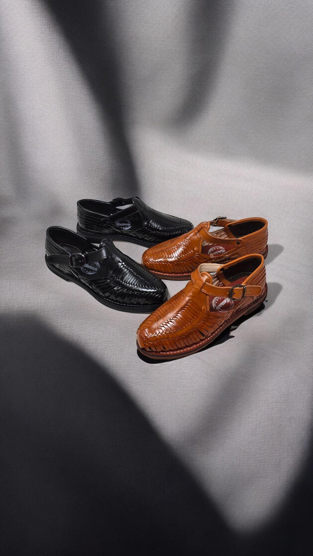 Men's huaraches with strap, Closed toe sandals. Made in Mexico, size 7 US - 14 US