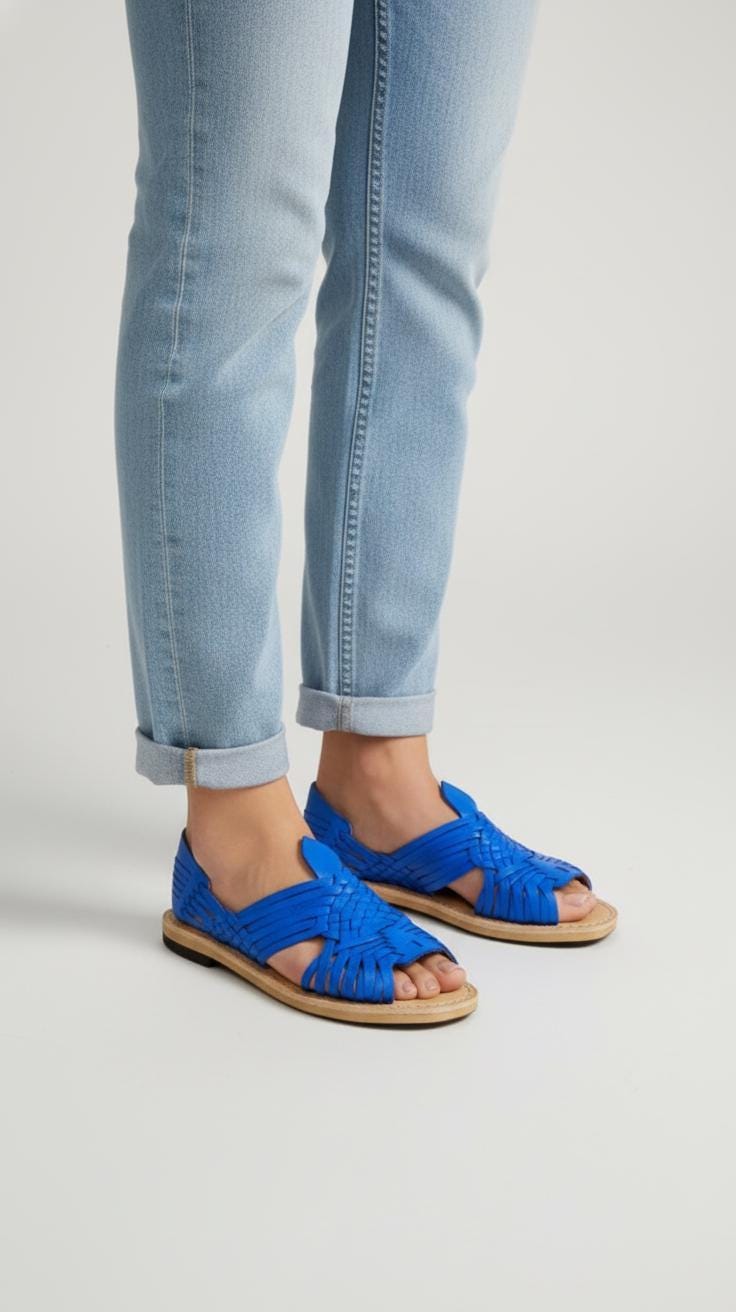 Handmade Pachuco huaraches for women in a choice of eight colors