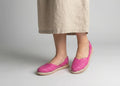 Mexican Huaraches for women in hot pink - Handmade leather sandals - Comfortable and cool footwear - Made in Mexico