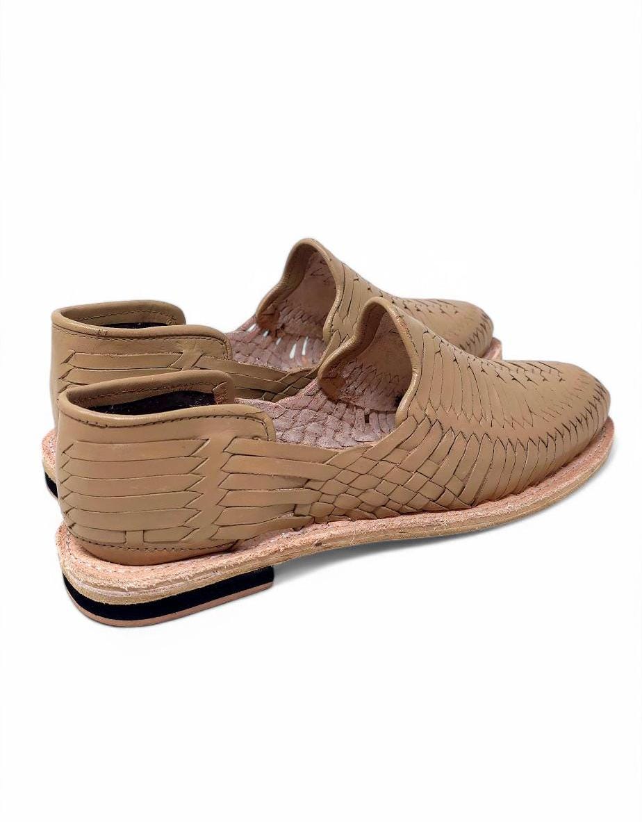 Men's taupe Mexican huaraches – Handmade sandals with leather sole, comfortable and fresh