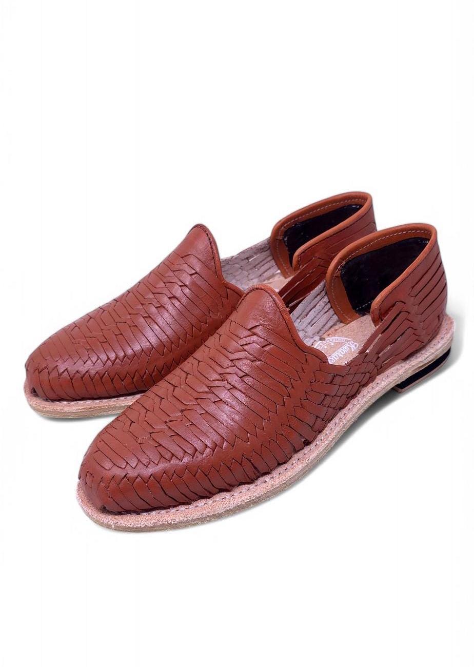 Men's Mexican Huaraches in Tan – Handmade Leather Sandals with Cowhide Sole