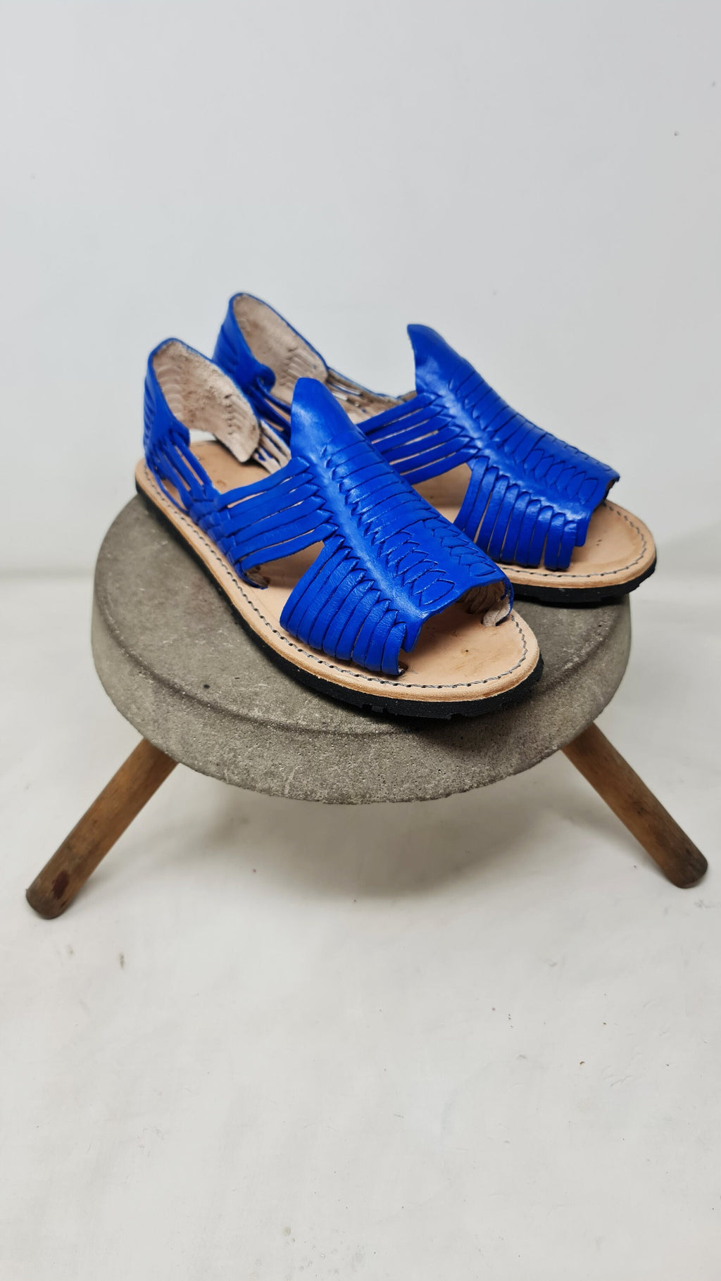 Exclusive Blue Mexican Huaraches for Men | Durable Rubber Sole | Authentic and Handmade from Mexico