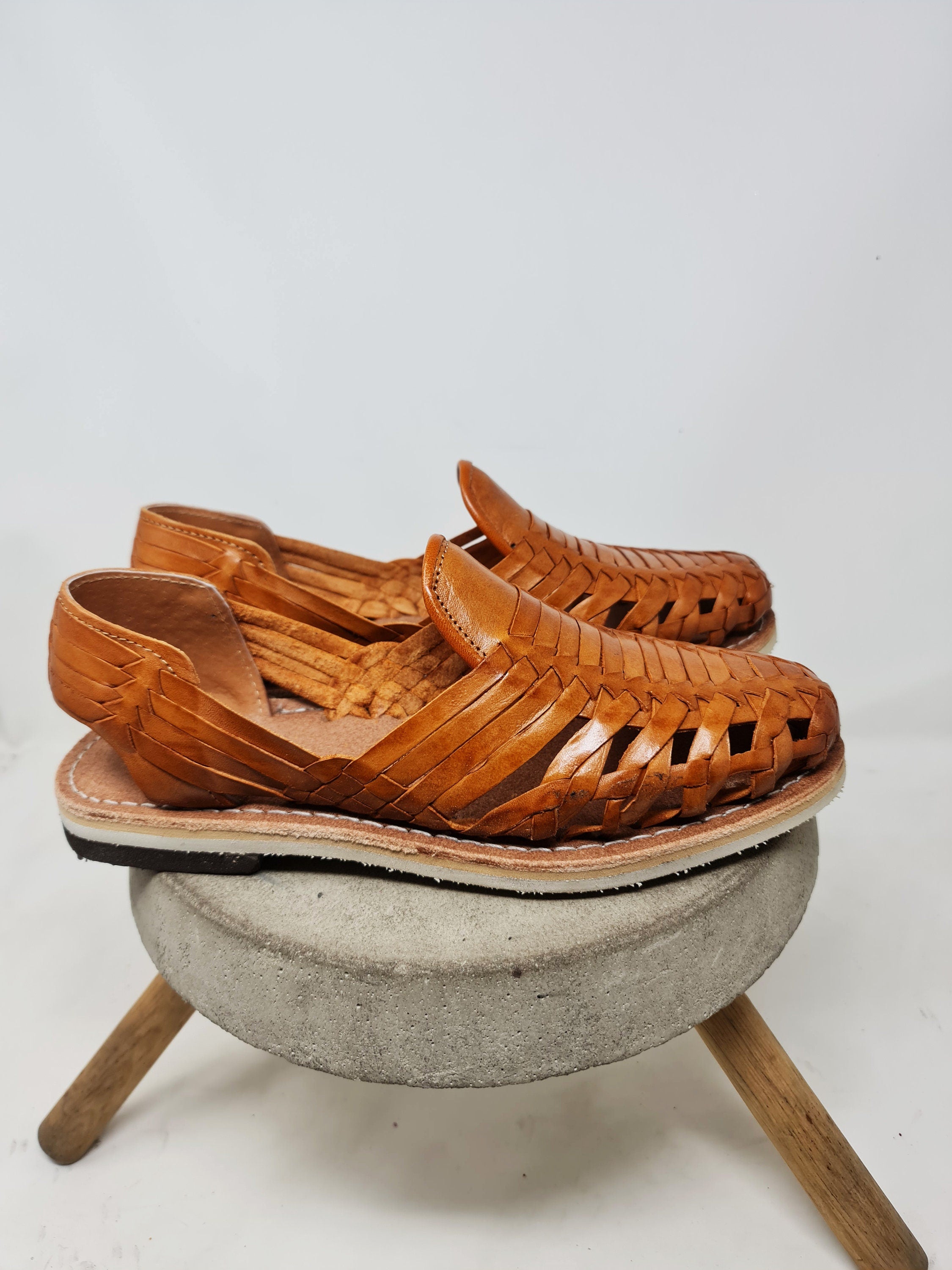 Men's Mexican Huaraches, brown huaraches for men, skeleton style sandals