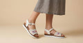 Handmade huaraches for women with embroidered flowers | Ankle strap and high sole | Comfortable, cool, and colorful