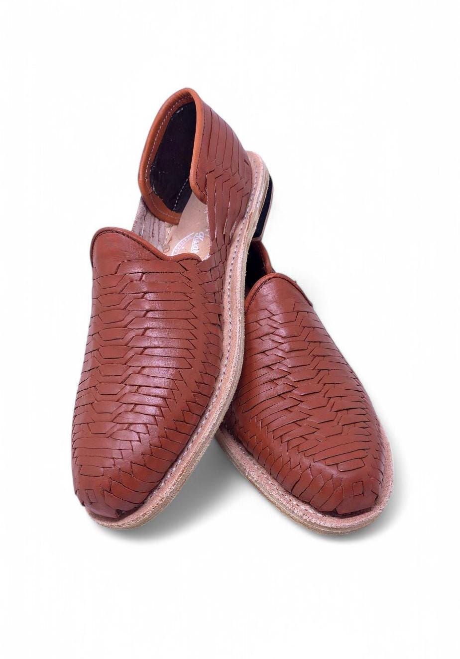 Men's Mexican Huaraches in Tan – Handmade Leather Sandals with Cowhide Sole