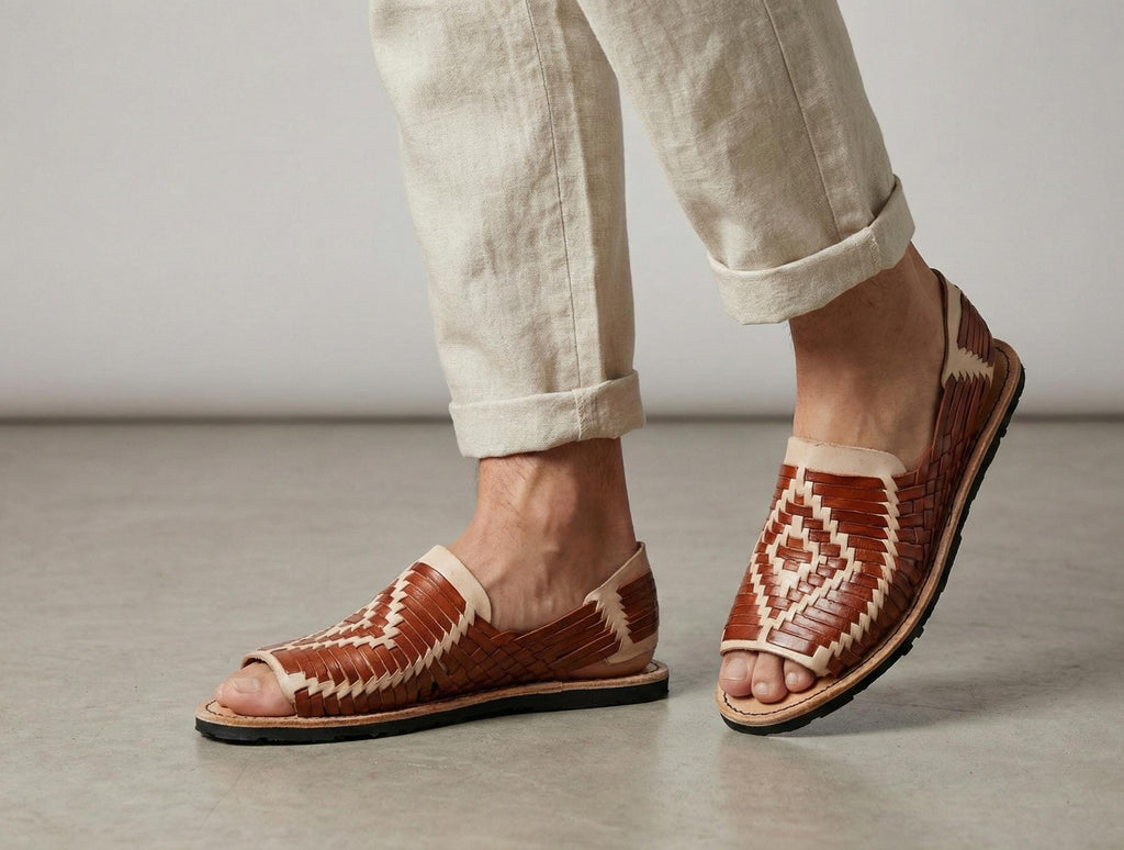 Men's Mexican leather huaraches, handcrafted sandals made in Mexico