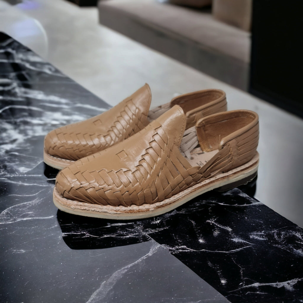 Men's Mexican Huaraches in Taupe | Comfort and Neutral Style | Closed Toe | Shipped Directly from Mexico