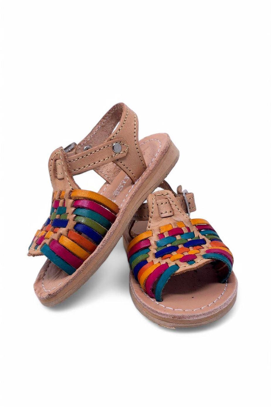 Huaraches para bebé y niña – punta cerrada o abierta, colores vibrantes