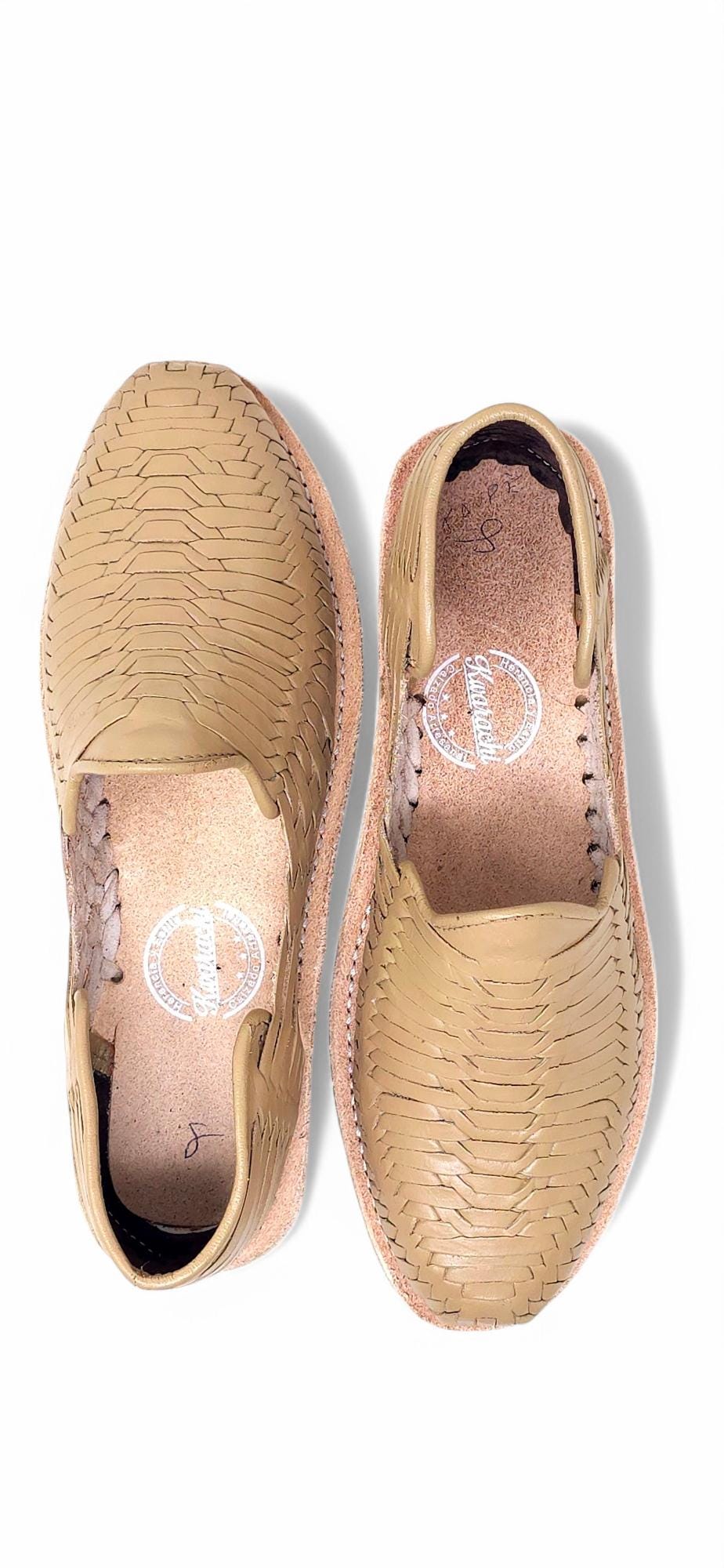 Men's taupe Mexican huaraches – Handmade sandals with leather sole, comfortable and fresh