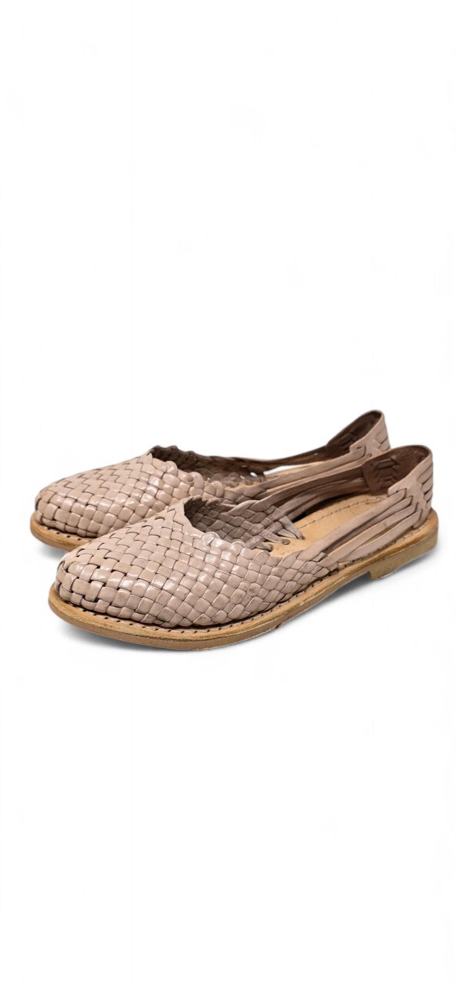 Woven huarache sandals for women, russet tone