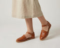 Women's brown buckled huaraches - Stylish and comfortable design