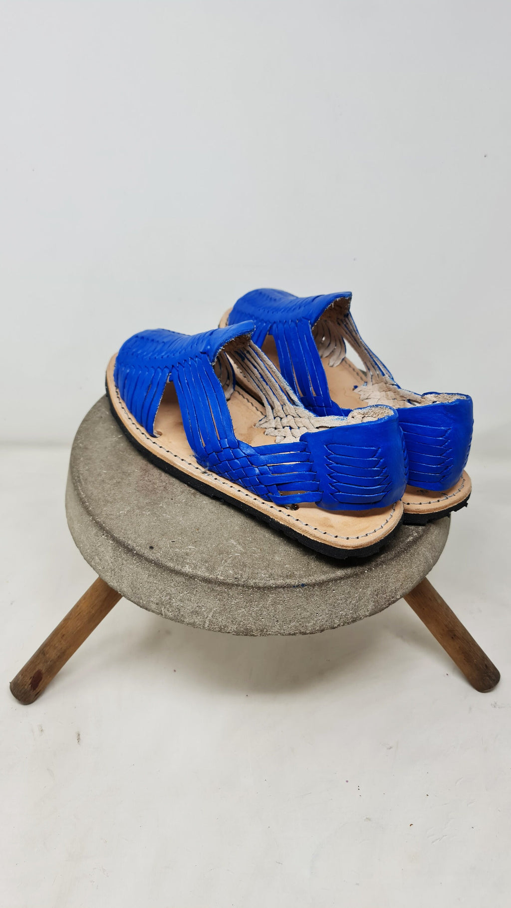 Exclusive Blue Mexican Huaraches for Men | Durable Rubber Sole | Authentic and Handmade from Mexico