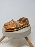 Women's Mexican sandals, handmade brown huaraches from Mexico