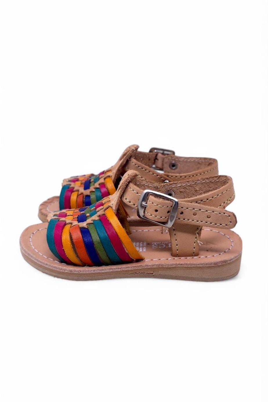 Huaraches para bebé y niña – punta cerrada o abierta, colores vibrantes