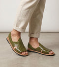 Men's Mexican Huaraches Avocado Green - Open Toe - Durable Rubber Sole - Exclusive Footwear - Direct Shipping from Mexico
