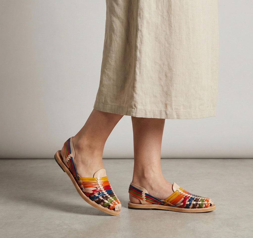 Colorful Mexican Huaraches for Women with Ventilated Design | Shipped from Mexico