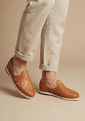 Men's Mexican Huaraches, Soft Leather "Tan", Rubber Sole, Closed Toe Style - Handmade and Authentic, Ships Directly from Mexico