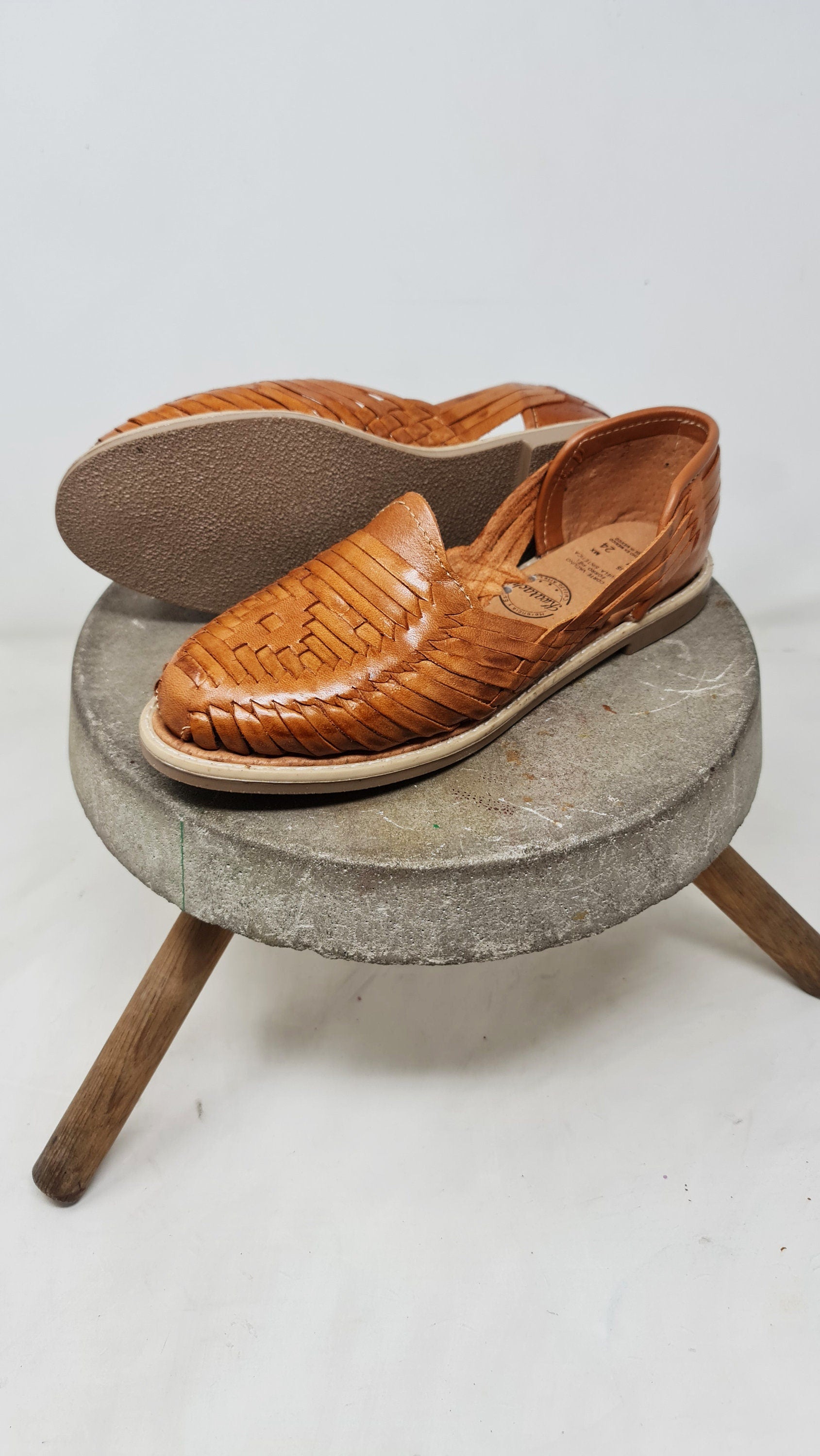 Women's Mexican Huaraches in Walnut Color | Authentic, Comfortable, and Classic | Ships Directly from Mexico