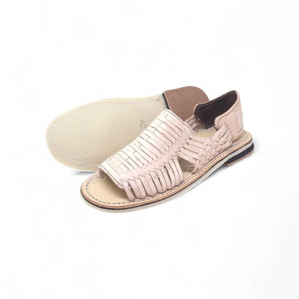Men's Mexican Huaraches open toe natural genuine leather thin crepe sole made in Mexico
