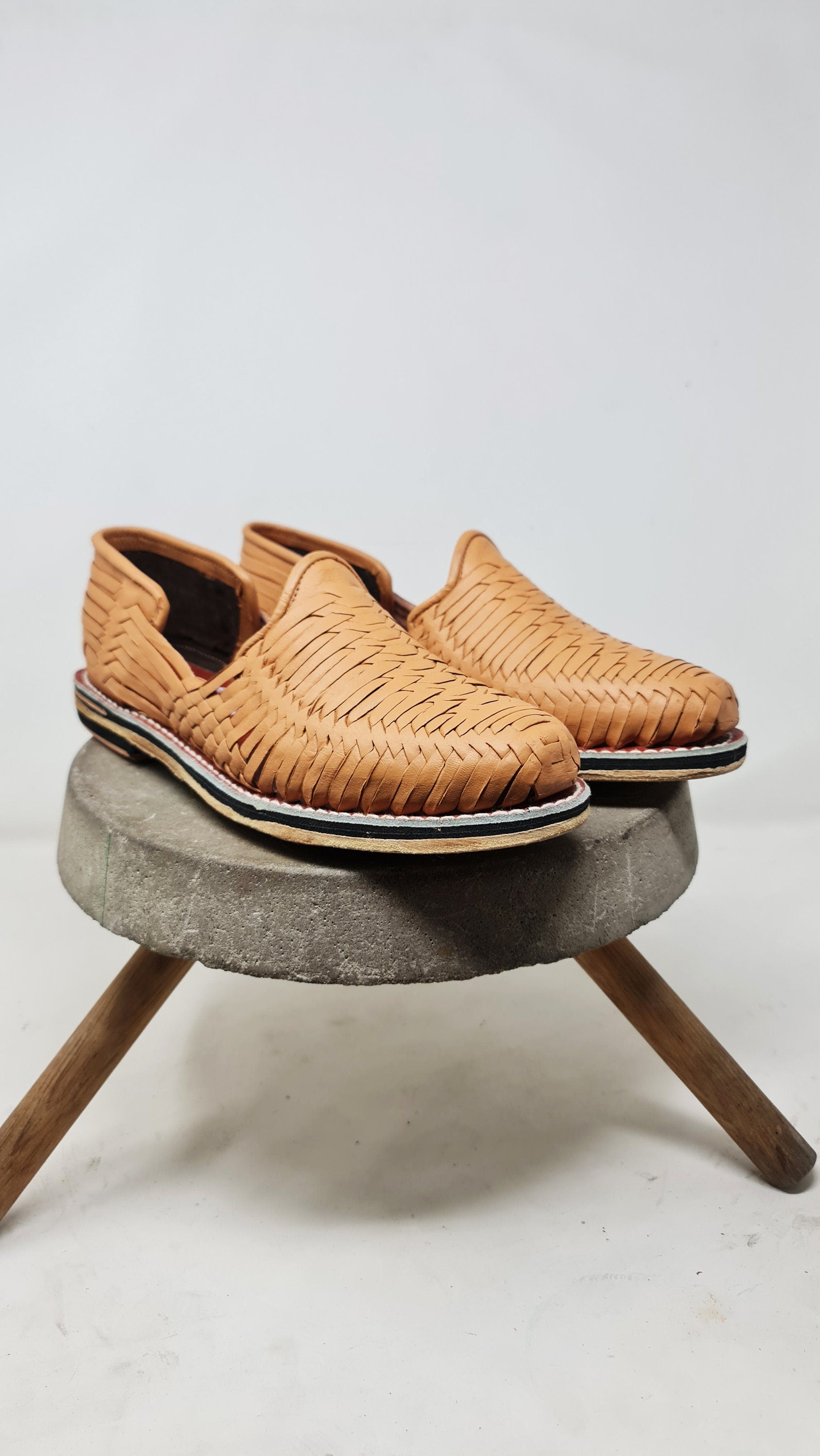 Men's Mexican Huaraches in Vachetta with Leather Sole | Shipped from Mexico