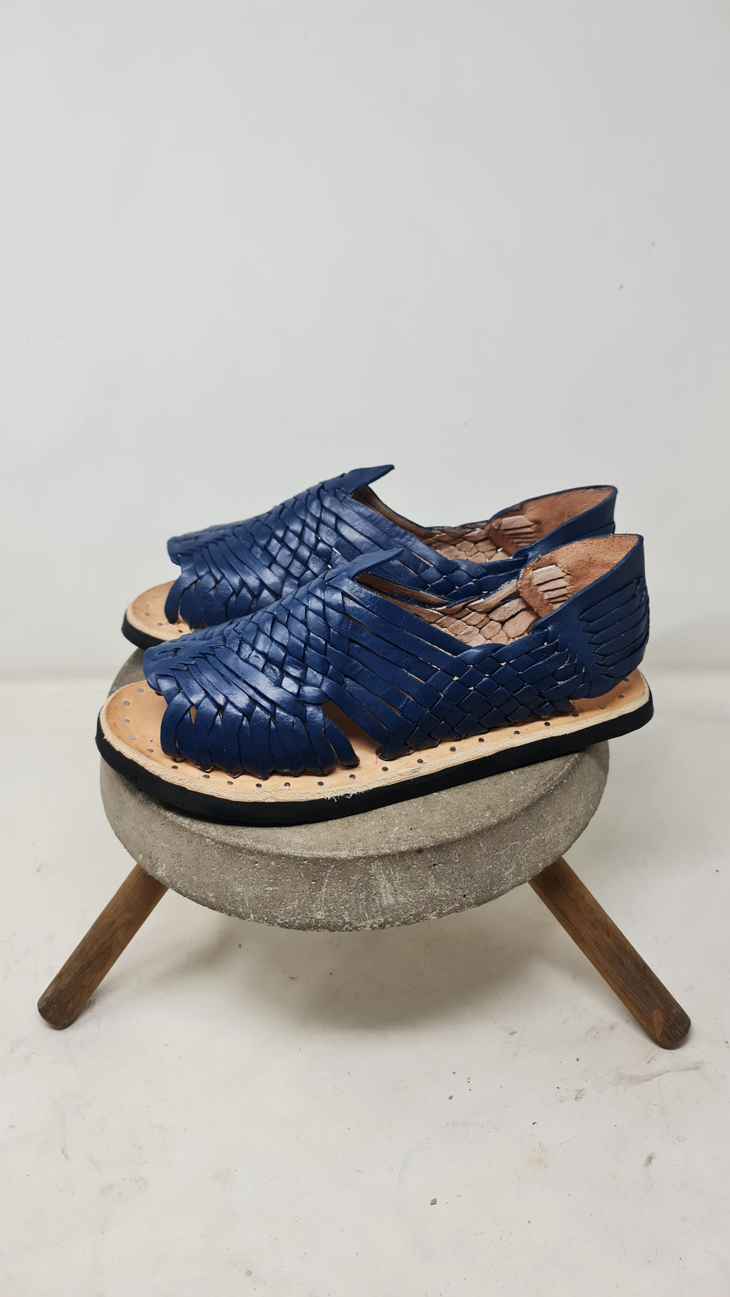 Men's Mexican Huaraches in Squadron Blue with Tire Sole | Shipped from Mexico