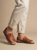 Men's brown huaraches, handmade open-toe leather sandals