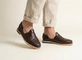 Handmade Rich Brown Leather Huaraches for Men | Comfortable Leather Sole | Mexican Artisan Footwear
