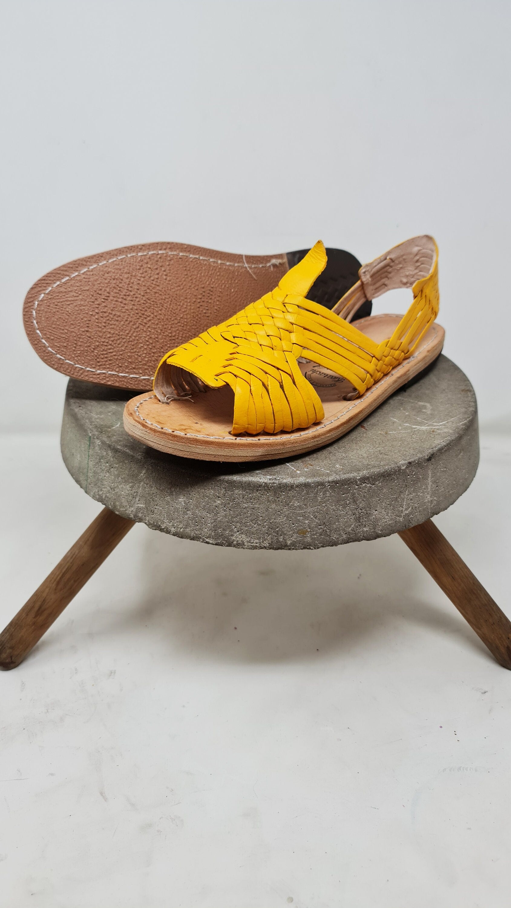 Pachuco Women's Corn Yellow Huaraches - Unique Mexican Style - Artisan Footwear - Direct Shipping from Mexico