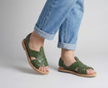 Women's Mexican Huaraches Pachuco Style in Avocado Color | Handmade