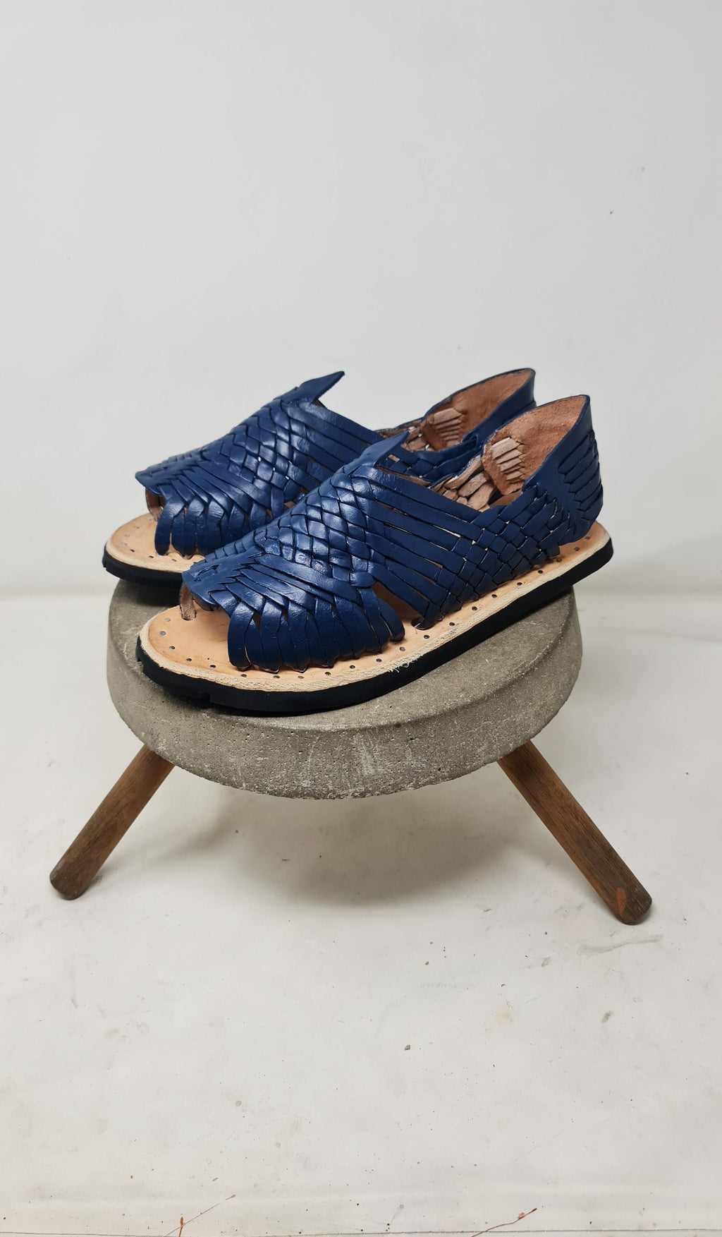 Men's Mexican Huaraches in Squadron Blue with Tire Sole | Shipped from Mexico