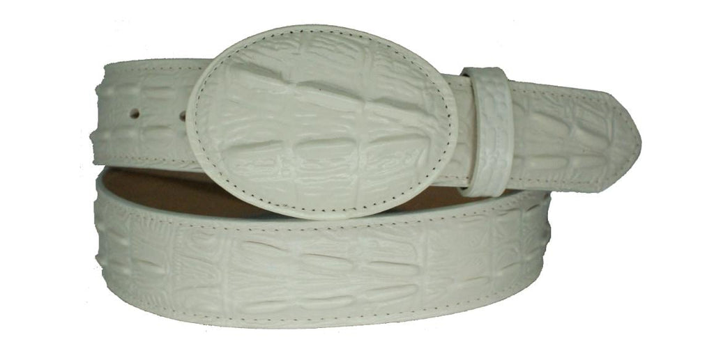Men's imitation crocodile cowboy belt in embossed cowhide, 40mm wide, handmade belt in honey brown or black