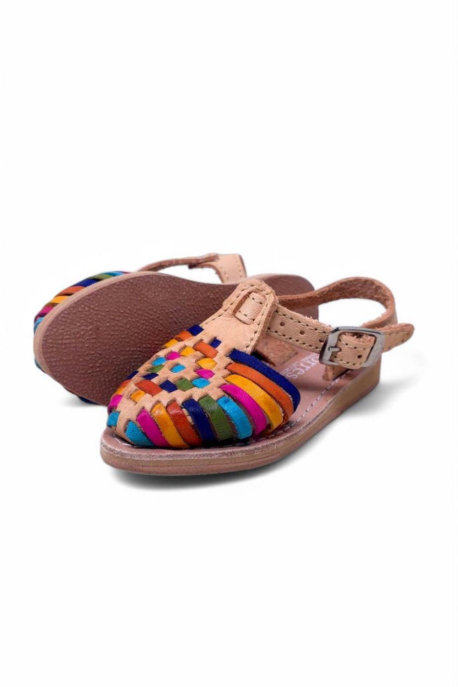 Huaraches para bebé y niña – punta cerrada o abierta, colores vibrantes