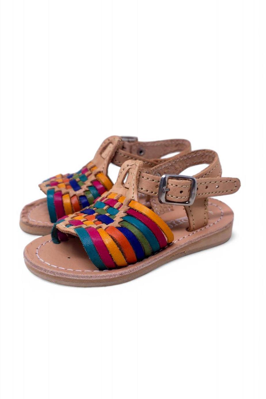 Huaraches para bebé y niña – punta cerrada o abierta, colores vibrantes