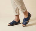 Men's Mexican Huaraches in Squadron Blue with Tire Sole | Shipped from Mexico
