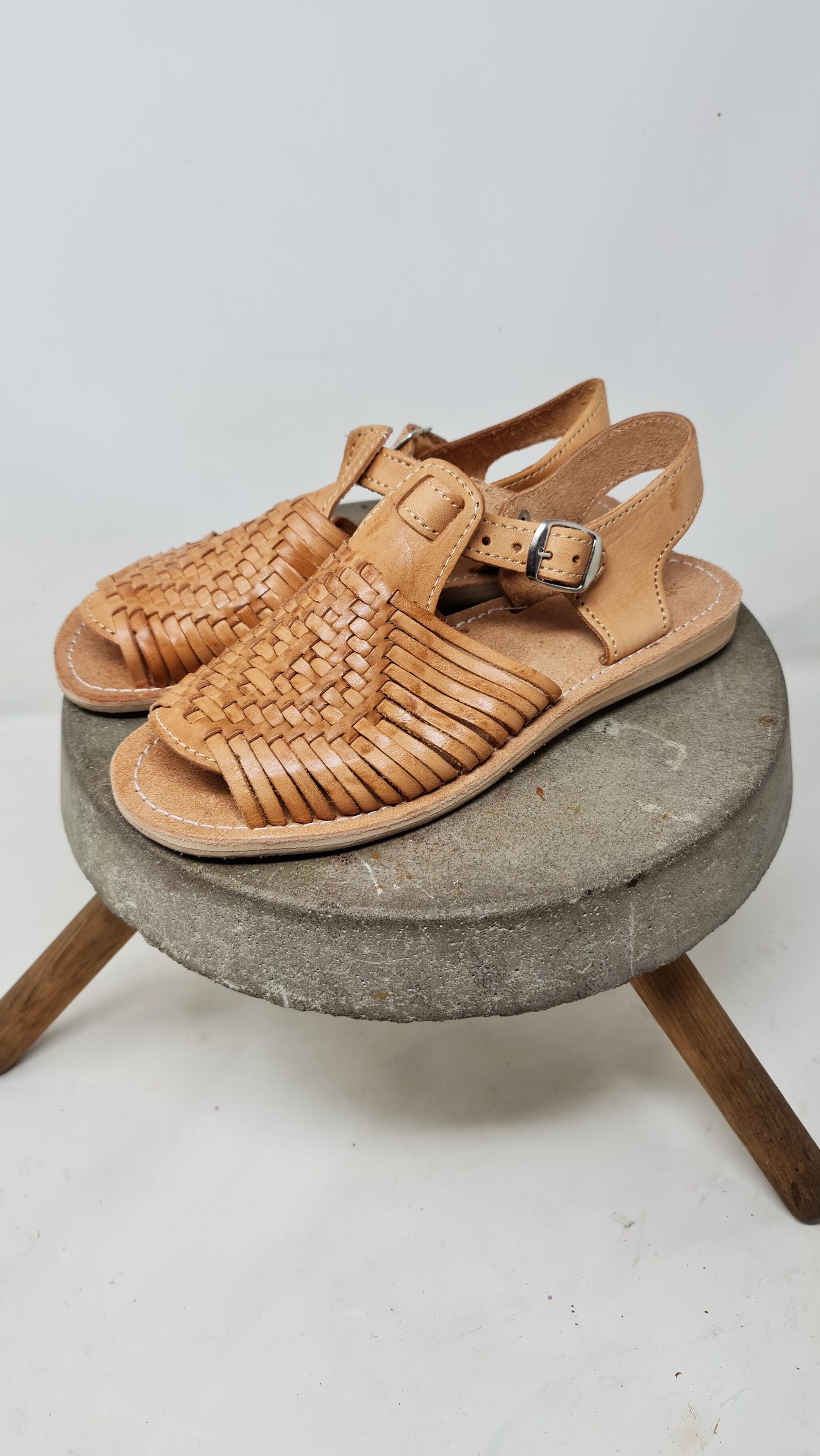 Handmade Huaraches for Women - Mexican Sandals in Honey or Multicolor
