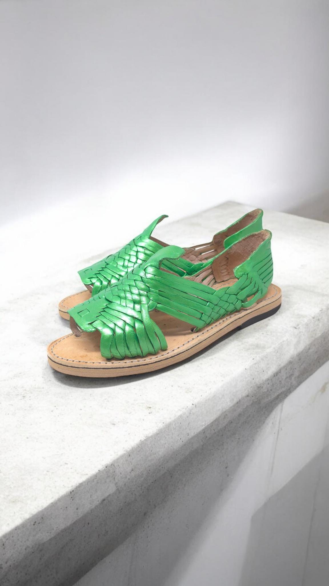 Colorful Artisan Metallic Huaraches for Women - Handmade Mexican Sandals in US Sizes 5-10
