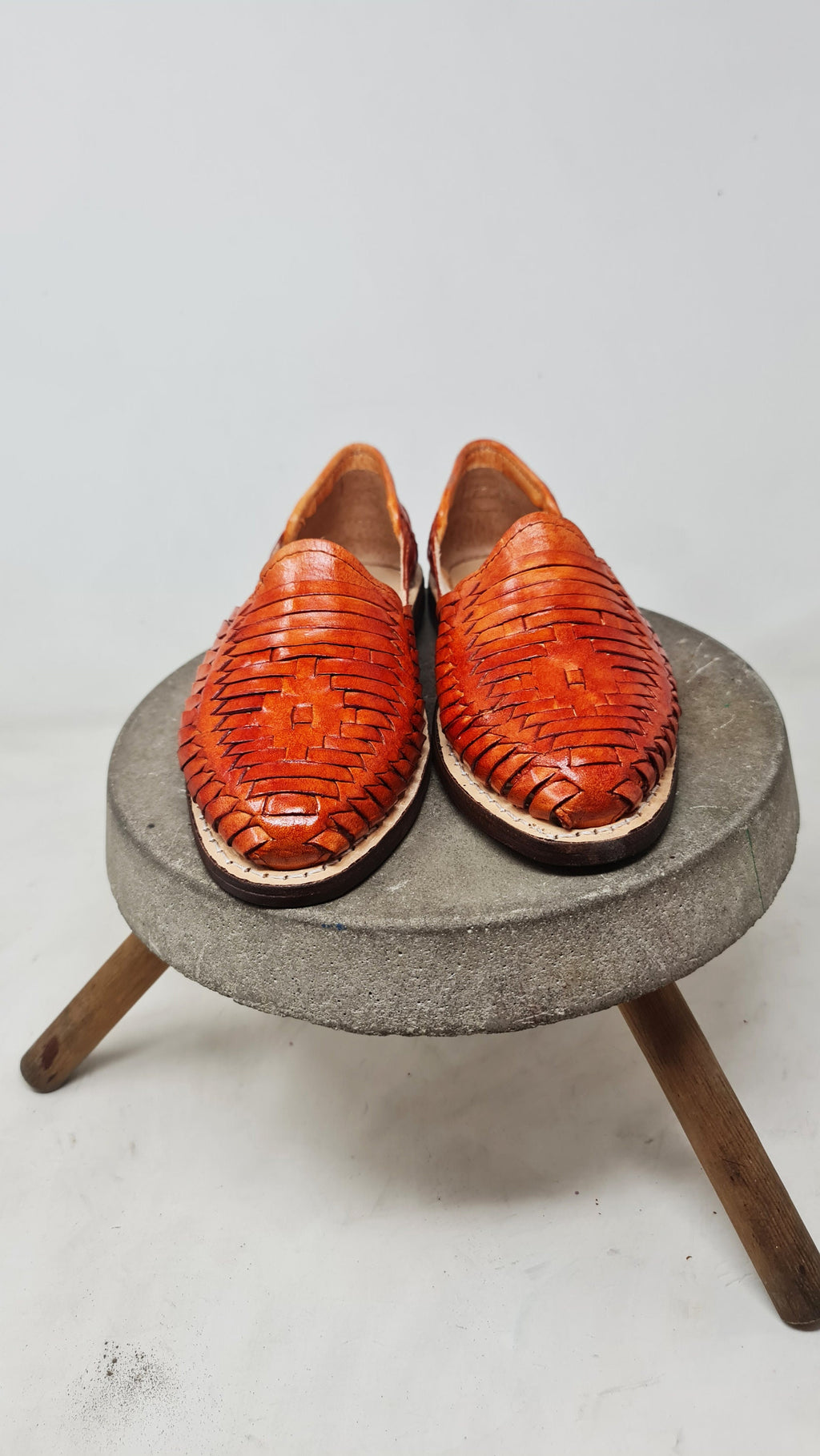 Mexican Huaraches for Women in Oak Color - Leather Sole, Hand-Painted, Exclusive and Authentic, Shipped Directly from Mexico