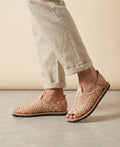 Men's Open-Toe Huaraches | Natural Cowhide | Tire Sole and Nails | Authentic Mexican Tradition