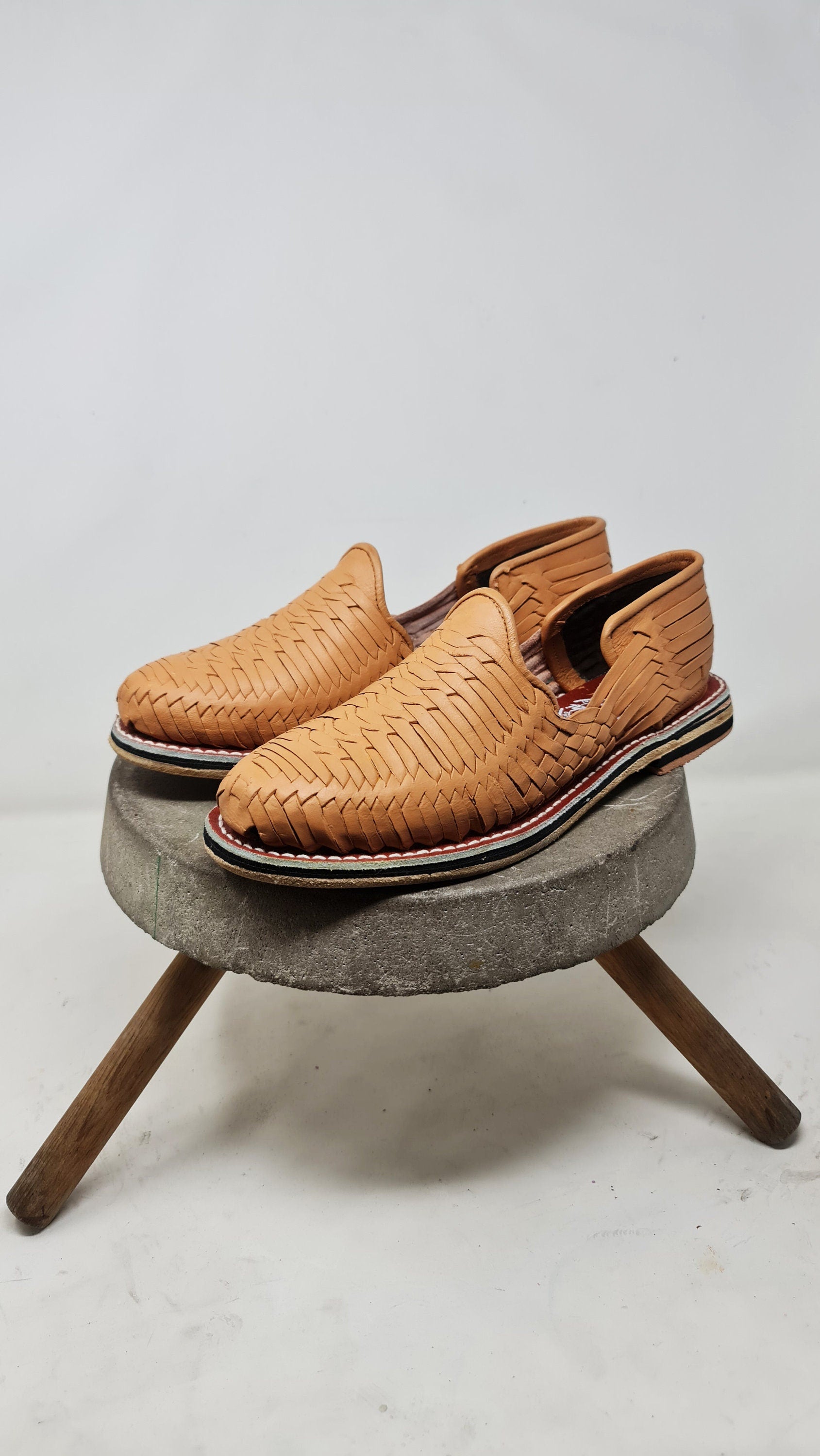 Men's Mexican Huaraches in Vachetta with Leather Sole | Shipped from Mexico