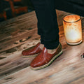 Huaraches Mexicanos Cerrados para Hombre en Marrón - Calzado Artesanal