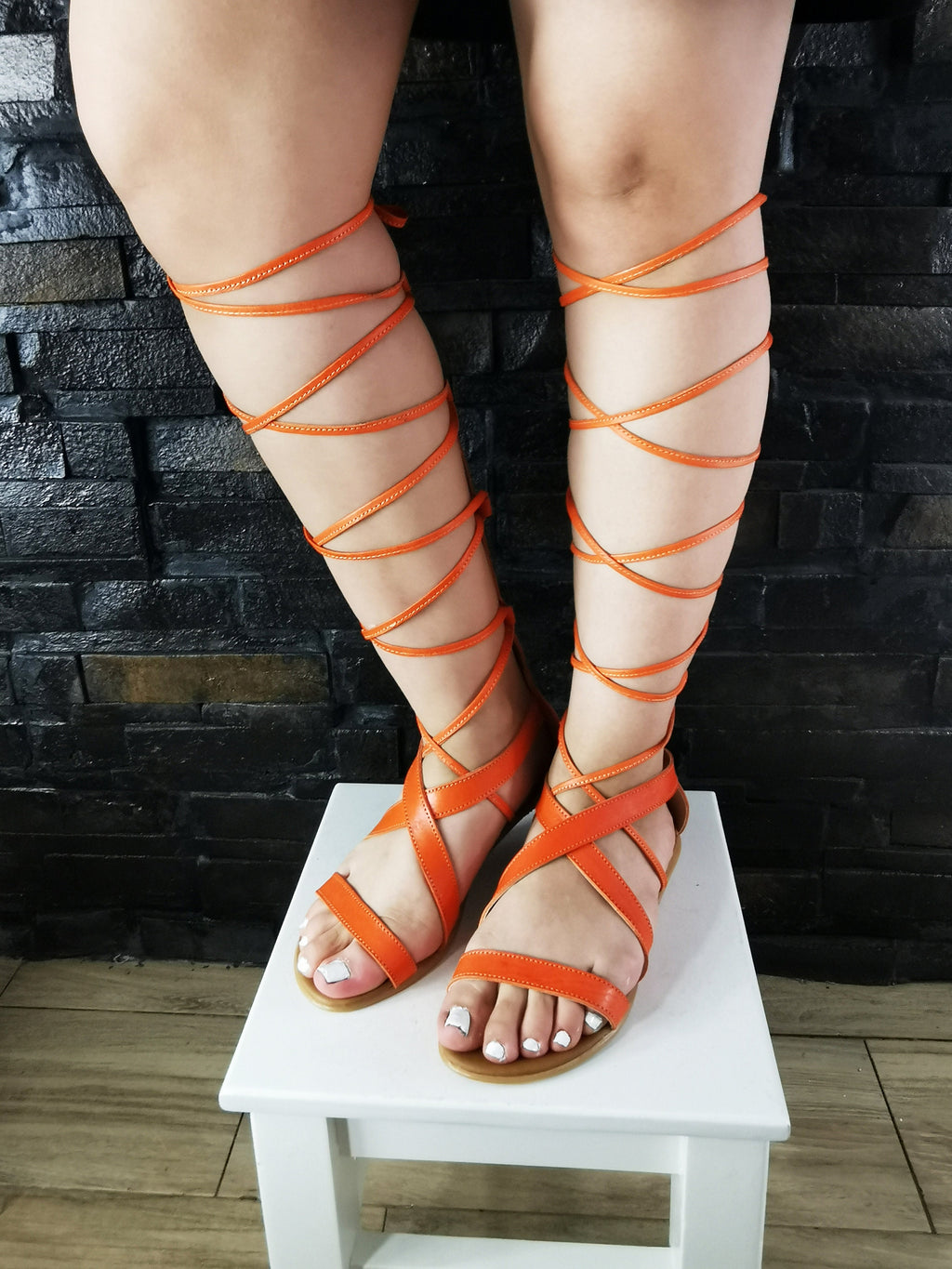 Women's brown ankle-strap huarache sandals