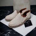 Huaraches mexicanos con suela de cuero para hombre - Sandalias Piel para Hombre México. Color vaqueta natural, NO son color blanco puro