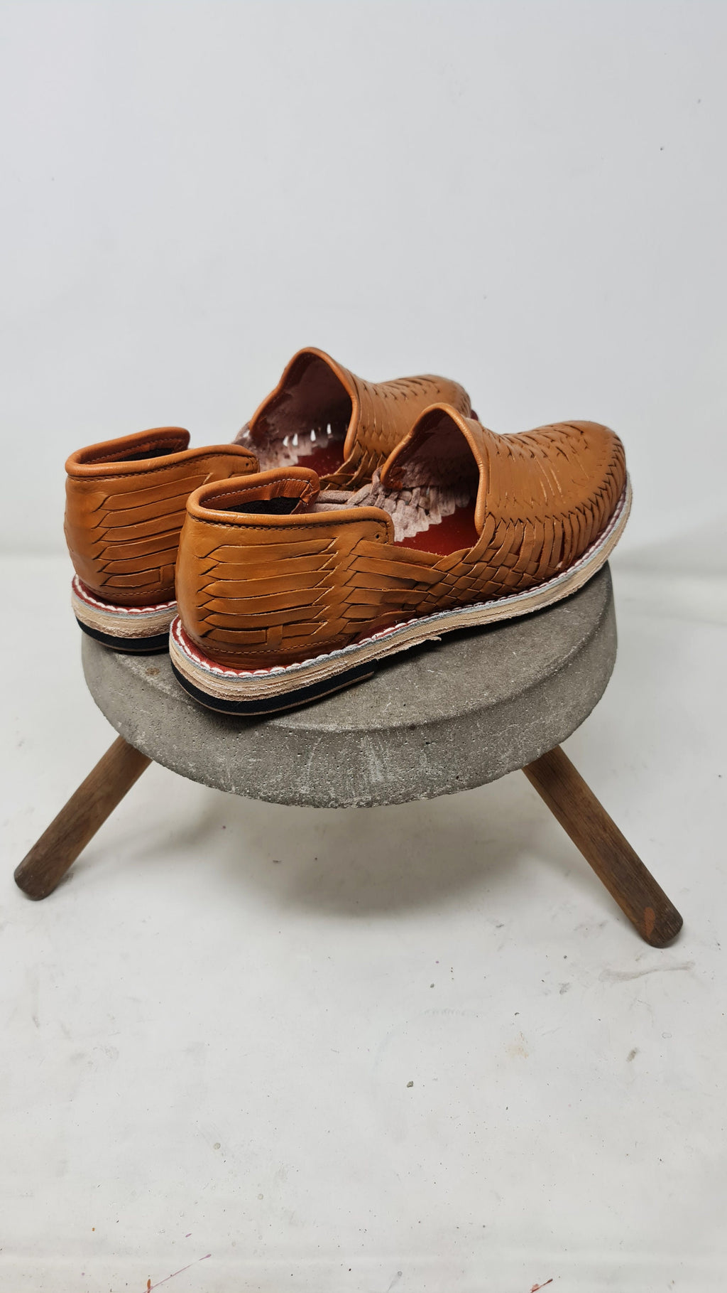 Men's Mexican Huaraches in Tan Satchel with Leather Sole | Shipped from Mexico