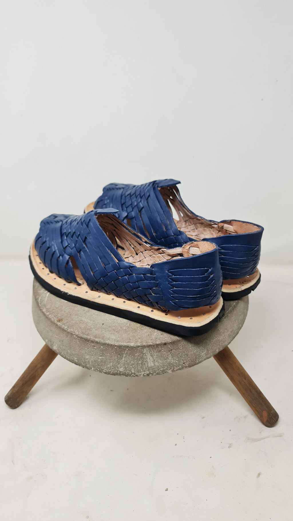 Men's Mexican Huaraches in Squadron Blue with Tire Sole | Shipped from Mexico
