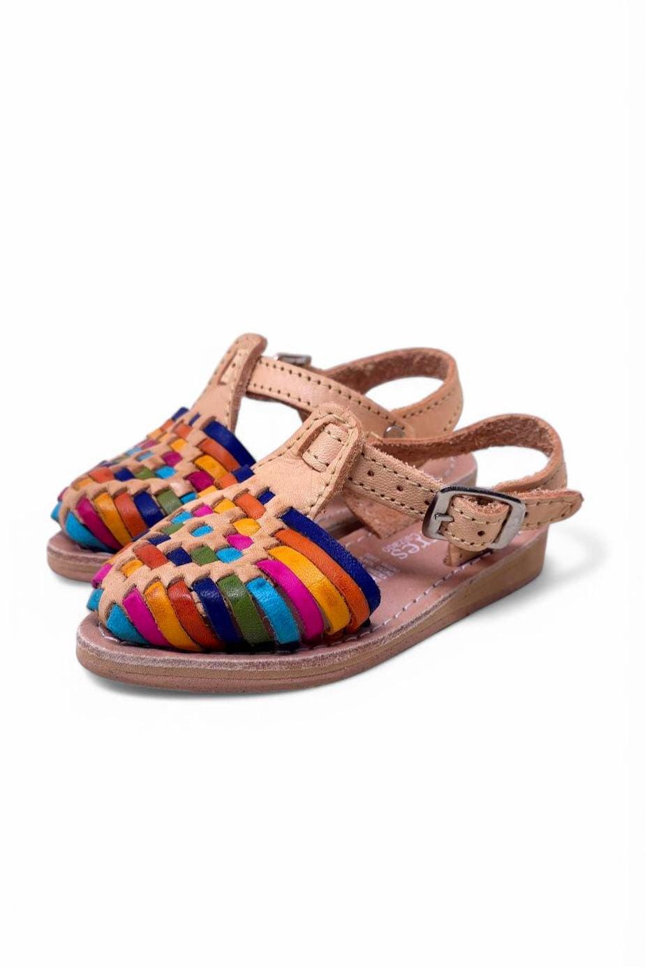 Huaraches para bebé y niña – punta cerrada o abierta, colores vibrantes
