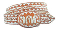 Artisan vaqueta belt with embroidery, made in Mexico