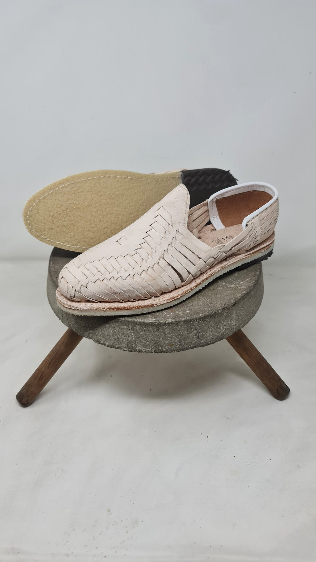 Men's Mexican Huaraches, Natural, Rubber Sole, Closed Toe Style - Made in Mexico and Shipped Directly