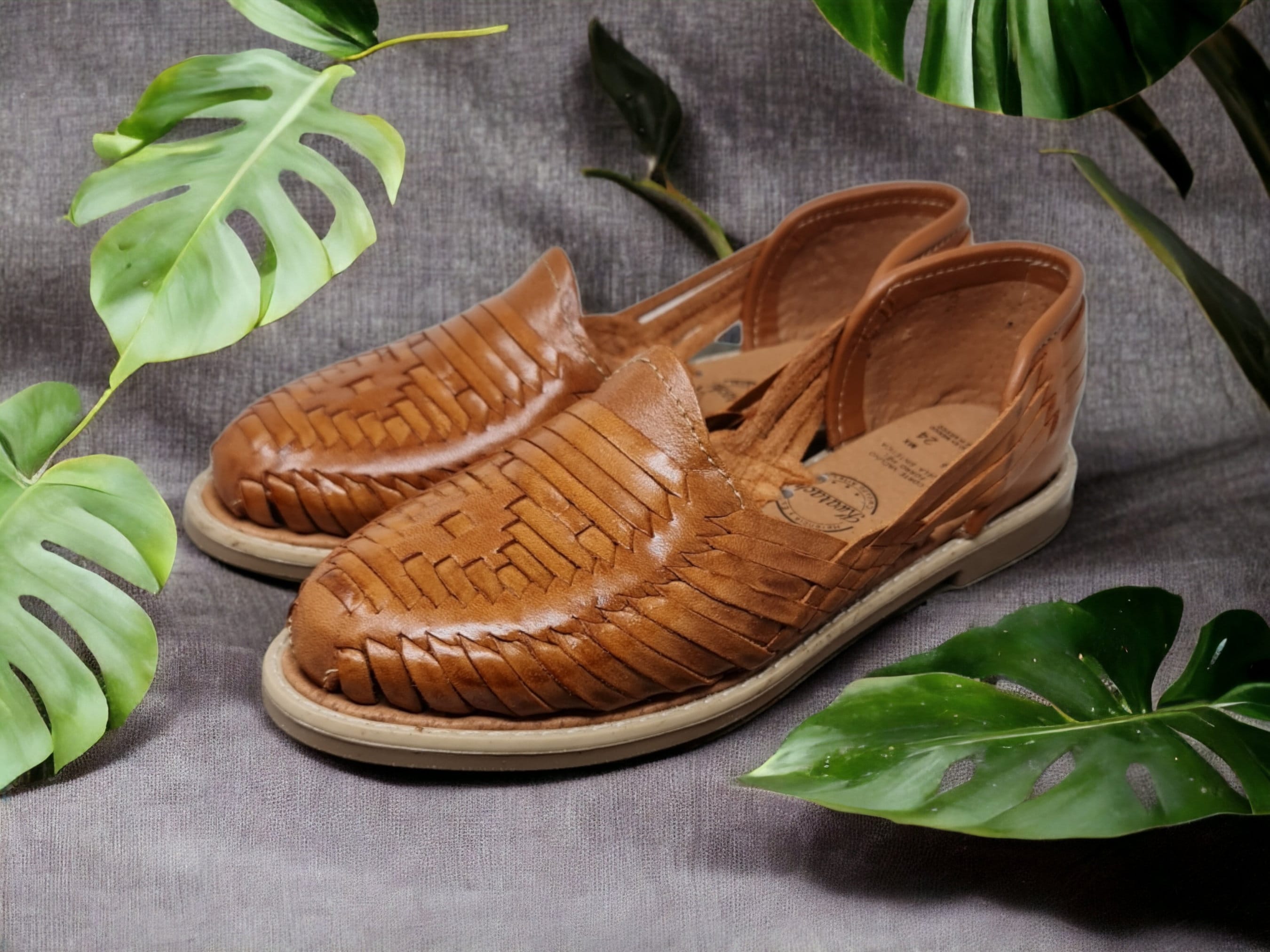 Women's Mexican Huaraches in Walnut Color | Authentic, Comfortable, and Classic | Ships Directly from Mexico