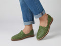Mexican Huaraches for Women in Avocado Color – Handmade Sandals with Genuine Leather Sole